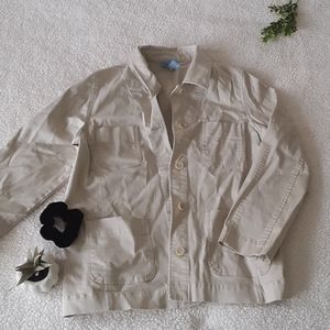 SO Blue by Sigrid Olsen tan jacket